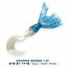 Силиконовая приманка "Gene Larew" PSG1716-10 "CRAPPIE SPIDER" 1,5'' BLUE/PEARL WHITE 