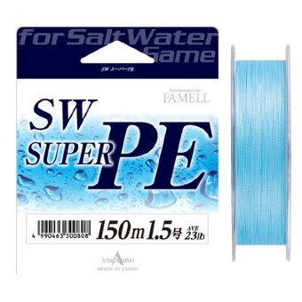 Плетеный шнур Yamatoyo FAMELL SW SUPER PE BLUE #3.0-150М, ГОЛУБОЙ