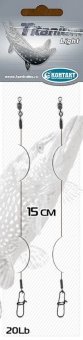 Поводок Контакт-Tитановый Light-(25cm,30LB)