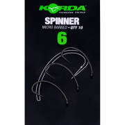KORDA Крючок Spinner PTFE №6 с бородкой 10шт