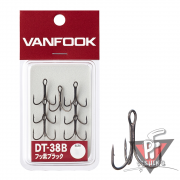 Крючки тройные Vanfook Strong Fine Treble Hook DT-38B, Fusso Black, #10