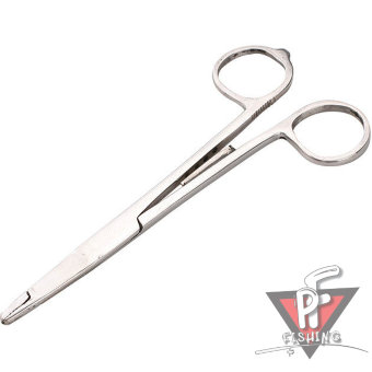 Зажим рыболовный Mikado прямой + ножницы (15 см.) AI-0431