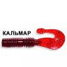 Силиконовая приманка Crazy Fish Powertail 4-7-11-6 кальмар цв. ruby (рубин)
