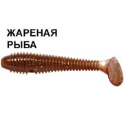 Силиконовая приманка Crazy Fish Vibro Fat 1-71-8-3 жареная рыба цв. coffee (кофе)