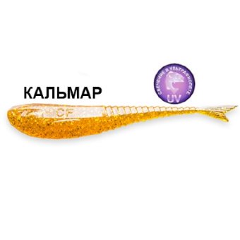 Силиконовая приманка Crazy Fish Glider 3.5" 36-90-9-6 кальмар цв. caramel (карамель)