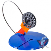 Жерлица круглая Д195мм косая пластик. стойка катушка д.75 ПП пластик