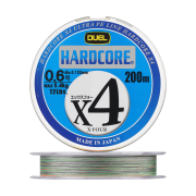 Шнур плетеный Duel Hardcore PE X4 #0,6 0,132мм 200м (5color)
