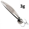Блесна GT-BIO Freshwater Jigging #3 3гр, серебро GT-32T