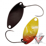 Колеблющаяся блесна Velvet Arts Forte, 0.9 г, #35 Yellow Red / Brown