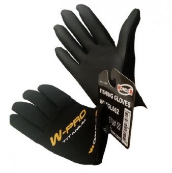 Перчатки рыболовные Wonder Gloves W-Pro черные WG-FGL065 XXL