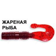 Силиконовая приманка Crazy Fish Powertail 4-7-11-3 жареная рыба цв. ruby (рубин)