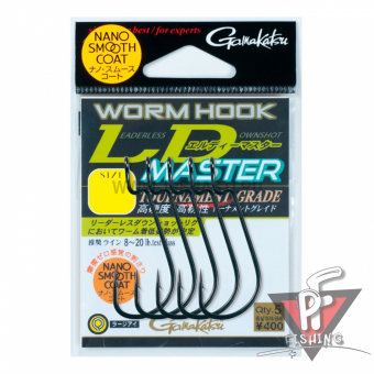 Крючки офсетные Gamakatsu Worm Hook LD Master, #1/0
