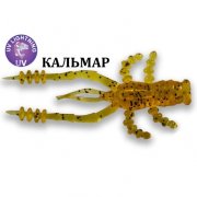 Силиконовая приманка Crazy Fish Crayfish 26-4.5-9-6 кальмар цв. caramel (карамель)
