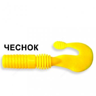 Силиконовая приманка Crazy Fish Powertail 4-7-3-5 чеснок цв. banan (банан)