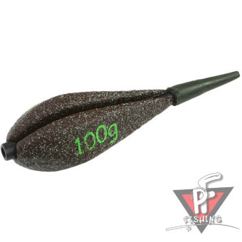 Грузило карповое сменное Mikado. отцентрованное (тёмно-зелёный) 25G  60 г.