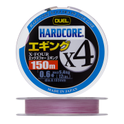 Шнур плетеный Duel Hardcore PE X4 Eging #0,6 0,132мм 150м (milky pink)