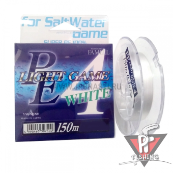 Плетеный шнур Yamatoyo PE Light Game White, #0.25, 150 м, белый