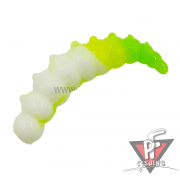  Силиконовые приманки Cool Place Big Junior Stretch, белый/шартрез/зеленый, сыр