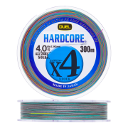 Шнур плетеный Duel Hardcore PE X4 #4,0 0,342мм 300м (5color-yellow marking)