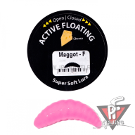 Силиконовые приманки Trout Zone Maggot Floating, 1.6 inch, сыр, розовый