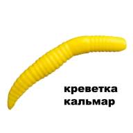 Силиконовая приманка Crazy Fish MF Baby Worm 2" 66-50-3-7 креветка+кальмар цв. banan (банан)