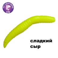 Силиконовая приманка Crazy Fish MF Baby Worm 2" 66-50-6-9-EF сладкий сыр цв. chartreuse (шартрез)