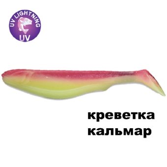 Силиконовая приманка Crazy Fish Slim Shaddy 3.2" 56-80-500SL-7-F креветка+кальмар цв. 500SL