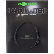 KORDA Поводковый материал Dark Matter QC Swivel Weed 30lb 30см