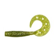 Твистер Dragon Diver 1.5"/3.5cm 20 шт. GREENISH silver glitter