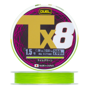 Шнур плетеный Duel PE Tx8 #1,5 0,21мм 200м (lime green)