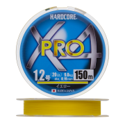 Шнур плетеный Duel Hardcore PE X4 Pro #1,2 0,19мм 150м (yellow)