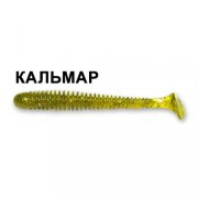 Силиконовая приманка Crazy Fish Vibro Worm 3" 11-7,5-1-6 кальмар цв. olive (оливка)