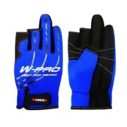 Перчатки рыболовные без трёх пальцев Wonder Gloves W-Pro синие WG-FGL042 L