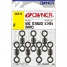 OWNER Вертлюг King Stainless Swivel black №8/0 3шт