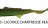 Силиконовая приманка "Gene Larew" 2SM063-15 "SWIMMING MINNOWS" 2'' LICORICE CHARTREUSE PEARL