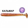 Силиконовая приманка Crazy Fish Vibro Worm 3" 11-75-32-6 кальмар цв. dark beer (темное пиво)
