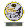 Шнур плетеный Duel PE Super X-Wire 4 #1,0 0,17мм 150м (5color-yellow marking)
