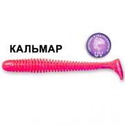 Силиконовая приманка Crazy Fish Vibro Worm 3" 11-75-37-6 кальмар цв. lollipop (леденец)