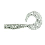 Твистер Dragon Diver 1.5"/3.5cm 20 шт. CLEAR silver glitter