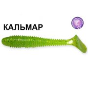 Силиконовая приманка Crazy Fish Vibro Fat 4" 14-100-20-6 кальмар цв. kiwi (киви)