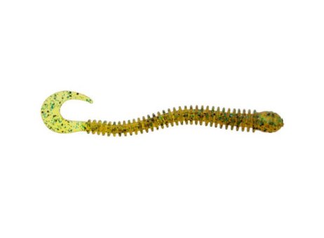 Силиконовая приманка "Gene Larew" 4RT18-10 "SALTY RING TAIL " 4'' PUMPKIN PEPPER GREEN