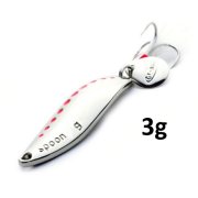 Блесна GT-BIO Leech 3гр, серебро с красным  GT-32T