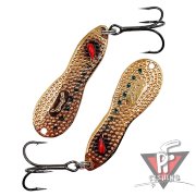 Колеблющаяся блесна Nories Metal Wasaby Hammered, 12 гр, BR-2