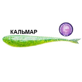 Силиконовая приманка Crazy Fish Glider 5" 37-120-20-6 кальмар цв. kiwi (киви)