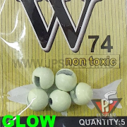 Вольфрамовые головки OnlySpin Trout, 6.3 мм, glow