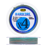 Шнур плетеный Duel Hardcore PE X4 #2,0 0,242мм 300м (5color-yellow marking)