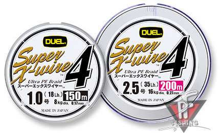 Плетеный шнур Duel PE SUPER X-WIRE 4 150m #1.5