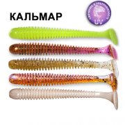 Силиконовая приманка Crazy Fish Vibro Worm 3" 11-75-M58-6 кальмар цв. MIX58