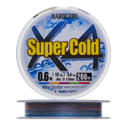 Шнур плетеный Duel Hardcore Super Cold X4 #0,6 0,128мм 200м (5color)