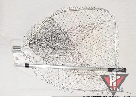 Подсачек лодочный, 2.10м, 2секции, ал.блок, 70*60см, нейлон,ячейка:30мм